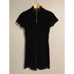 Banana Republic Black Velvet Mini Dress